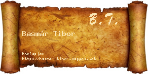 Basmár Tibor névjegykártya